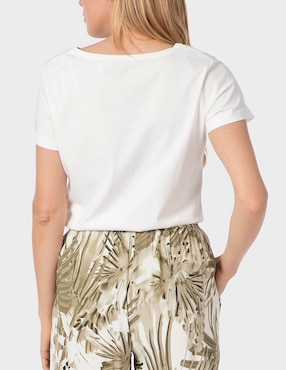 Playera manga corta Punt Roma cuello redondo para mujer