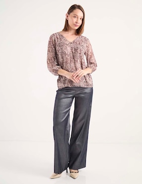 Blusa Punt Roma manga 3/4 para mujer