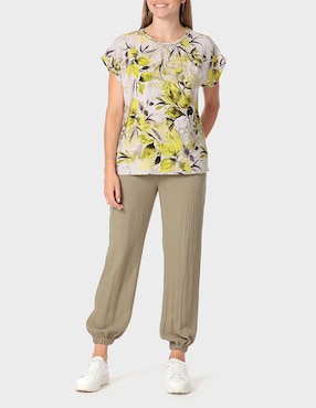 Blusa túnica Punt Roma manga corta para mujer
