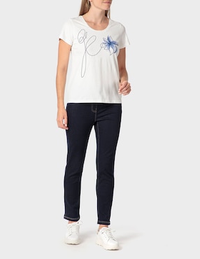 Playera manga corta Punt Roma cuello redondo para mujer