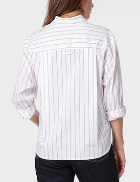 Blusa camisera Punt Roma manga larga para mujer