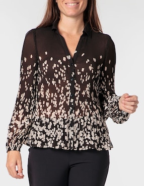 Blusa túnica Punt Roma manga larga para mujer