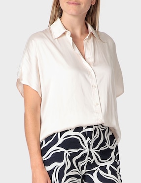 Blusa túnica Punt Roma manga corta para mujer