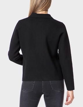 Suéter punt roma cuello camisero para mujer