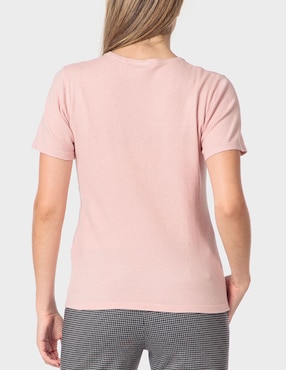 Playera manga corta Punt Roma cuello redondo para mujer