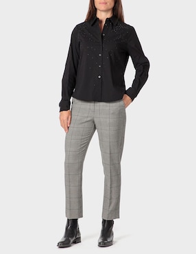 Pantalón de vestir Punt Roma slim para mujer