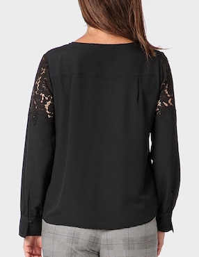 Blusa Punt Roma manga larga para mujer