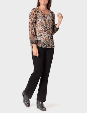 Blusa túnica Punt Roma manga 3/4 para mujer