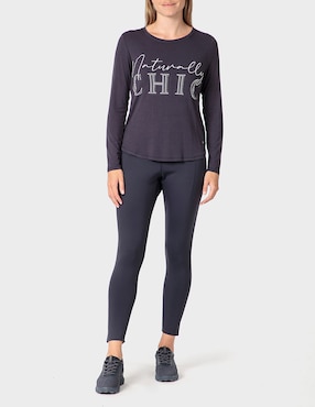 Playera manga corta Punt Roma cuello redondo para mujer