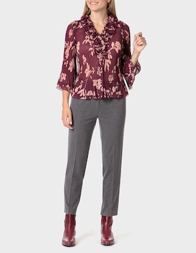 Pantalón de vestir Punt Roma slim para mujer