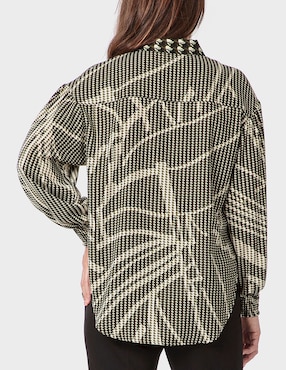 Blusa camisera Punt Roma manga larga para mujer