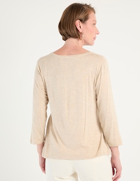 Playera manga 3/4 Punt Roma cuello redondo para mujer