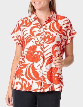 Blusa Punt Roma manga corta para mujer
