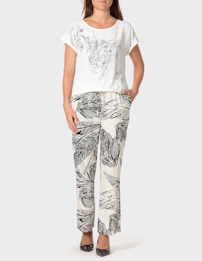 Pantalón Punt Roma straight para mujer