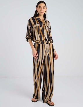 Pantalón Punt Roma straight para mujer