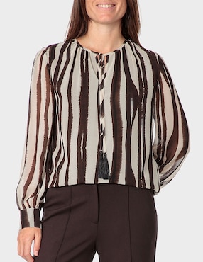 Blusa Punt Roma manga larga para mujer