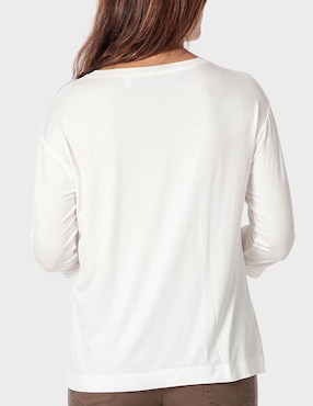 Playera manga 3/4 Punt Roma cuello redondo para mujer