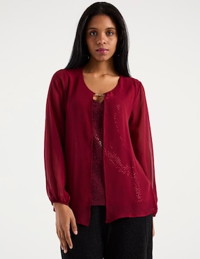 Blusa Punt Roma manga larga para mujer