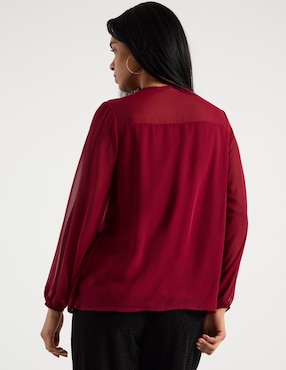 Blusa Punt Roma manga larga para mujer