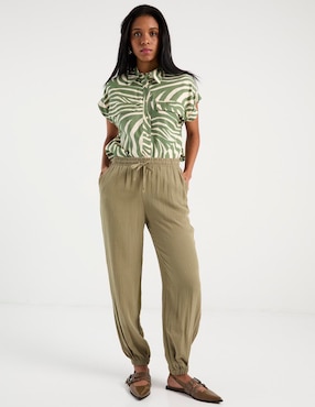 Pantalón Punt Roma straight para mujer