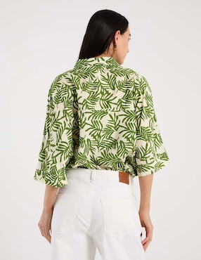 Blusa camisera Punt Roma manga 3/4 para mujer