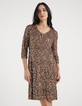 Vestido corto de fiesta Punt Roma escote V