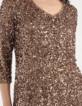 Vestido corto de fiesta Punt Roma escote V