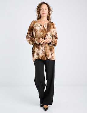 Blusa Punt Roma manga larga para mujer