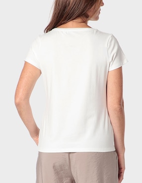 Playera manga corta Punt Roma cuello redondo para mujer