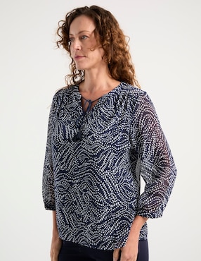 Blusa Punt Roma manga 3/4 para mujer