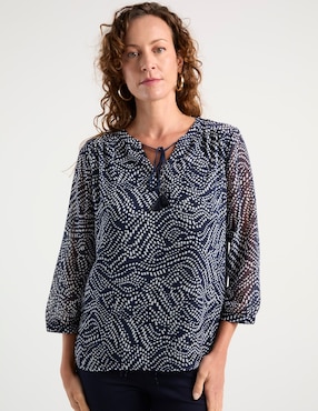 Blusa Punt Roma manga 3/4 para mujer