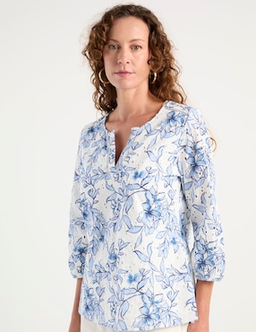 Blusa Punt Roma manga 3/4 para mujer