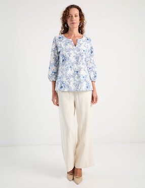 Blusa Punt Roma manga 3/4 para mujer