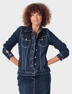 Chamarra denim Punt Roma para mujer