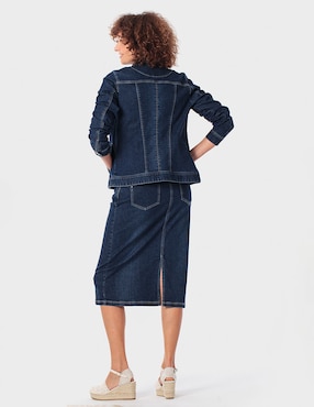 Chamarra denim Punt Roma para mujer