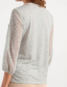 Blusa manga 3/4 Punt Roma cuello V para mujer