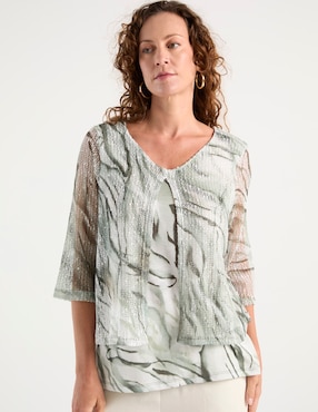 Blusa Punt Roma manga 3/4 para mujer