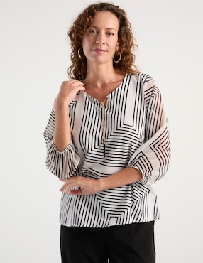 Blusa Punt Roma manga 3/4 para mujer