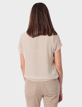 Blusa Punt Roma manga corta para mujer