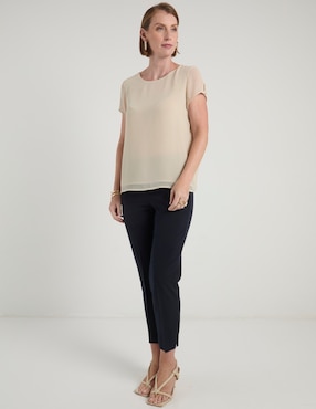 Blusa Punt Roma manga corta para mujer
