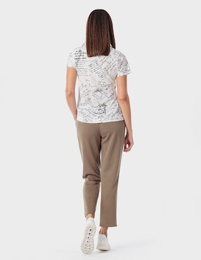 Playera manga corta Punt Roma cuello polo para mujer