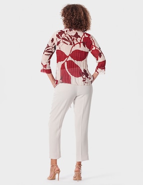 Pantalón capri Punt Roma straight para mujer