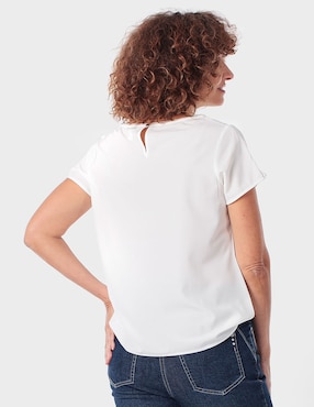 Blusa Punt Roma manga corta para mujer