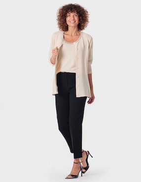 Pantalón de vestir Punt Roma slim para mujer