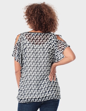 Blusa Punt Roma manga corta para mujer