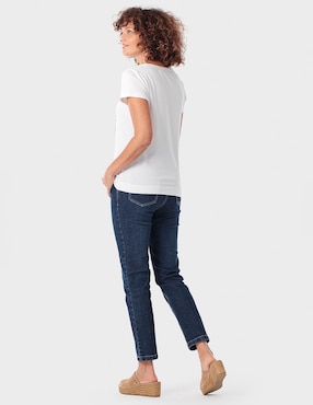 Playera manga corta Punt Roma cuello redondo para mujer