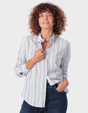 Blusa camisera Punt Roma manga 3/4 para mujer
