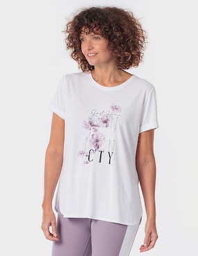 Playera manga corta Punt Roma cuello redondo para mujer