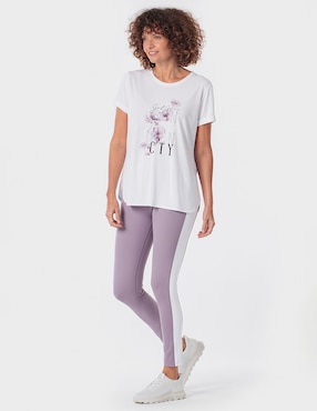 Playera manga corta Punt Roma cuello redondo para mujer