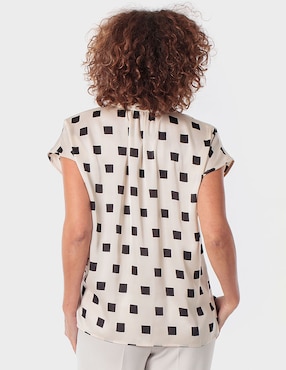 Blusa camisera Punt Roma manga corta para mujer
